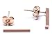 Produktbild Happiness Boutique Damen Stab Ohrstecker in Rosegold | Kleine Ohrringe im Zarten Design Minimalist Schmuck aus Titan