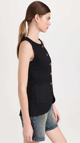 English Factory Women's Linen Waistcoat Top4