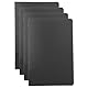 PATIKIL A6 Binder Cover, 4 Stück PP 6 Ring Loose Leaf Binder Protector Round Ring Binder Cover Nachfüllbares Notizbuch Verdickter Frosted Binder für Meeting Notebook Folder, Schwarz