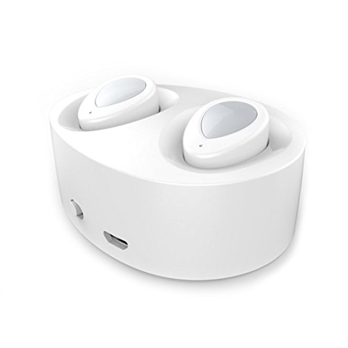 Auriculares Bluetooth, YIKESHU Wireless Mini Bluetooth 4.2 mano libre HIF Invisible de alta calidad deporte tapones para los oídos para IPAD iPhone Samsung HTC y otros dispositivos Bluetooth, blanco