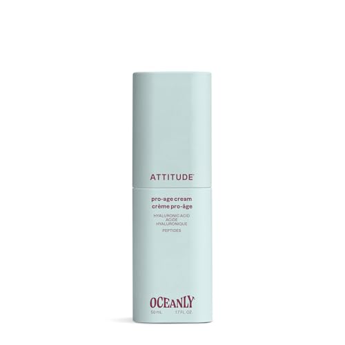 ATTITUDE Anti Aging Face Cream With Hyaluronic Acid Peptides & Ceramides For Wrinkles & Fine Lines Fragrance Free Skincare Dermatologically Tested For Women & Men EWG Verified Vegan 1.7 Fl Oz