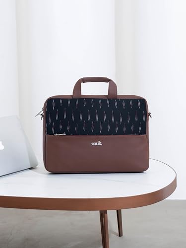 Image of ZOUK Arin Laptop Bag | Slim & Stylish Laptop Bag for Women Office Use | Fits 15.6+ Inch Laptop | Padded Compartment Fits up to 17 Inch Laptop | Water-Resistant | Lightweight
