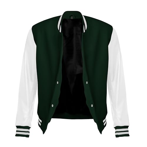 Image of Red And Black Letterman Jacket Men - Mens Black Varsity Letterman High School Baseball Bomber Jacket