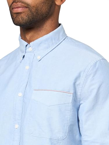 Image of Tommy Hilfiger Men's Long Sleeve Oxford Shirts in Regular Fit, Men's Button Down Shirts, Also Available in Big and Tall