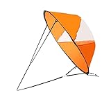 Milisten Remo Canoa Kayak Vela - Accesorios de Kayak navegar con Ventana Transparente Vela de Kayak Vela Kayak Plegable Accesorios Plegables para Kayak de Vela Orange