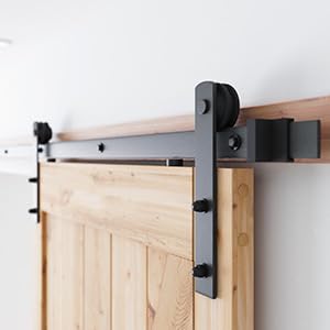 image for SMARTSTANDARD 8.2 FT Heavy Duty Sturdy Sliding Barn Door Hardware Kit,
