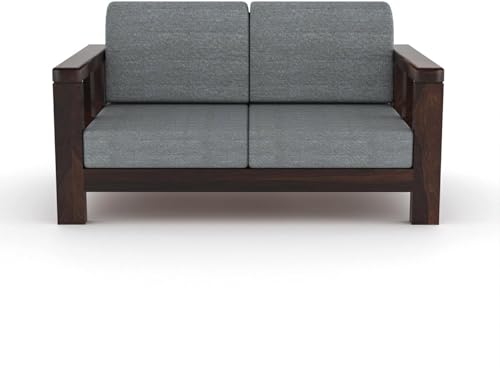 Image of Sheesham Solid Wood Six Seater Sofa Set for Living Room(6 Seater) (Walnut)