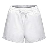 Pervobs Women Plus Size Shorts Active Sports Elastic Waist & Drawstring Pockets Wide Leg Shorts Pant