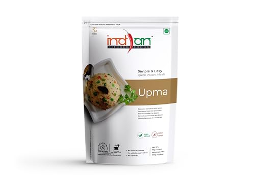 Image of Indian Kitchen Foods Jain Upma - Freeze Dried Gourmet Indian Entree Ready-to-Eat | Instant Vegetarian /Vegan Meal, 220 gm