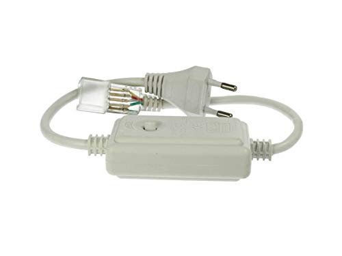 2 Pz Spina Alimentatore Trasformatore Raddrizzatore 4 Pin Passo 9Mm Per Bobina Led Rgb 220V Con Bottone Interruttore Mini Controller 8 Programmi