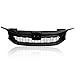 PIT66 Honeycomb Mesh Front Bumper Upper Grille Grill Compatible with 2016-2017 Honda Accord Sedan 4-Door Matte Black Parrilla (Not Fit Hybrid Models) 71121T2FA51, HO1200229