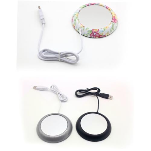 VINTORKY Warmer Cup Coaster for Office Tea Coffee Hot Beverage Portable Heat Pad 5v Powered Black