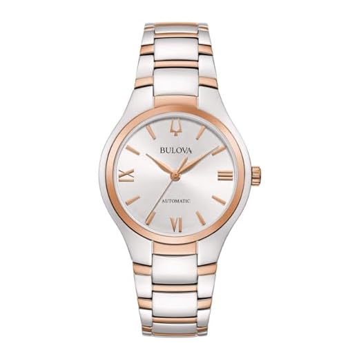 Bulova Lady Two-Tone Automatic Women's Watch 98L313, Steel Case and Bracelet