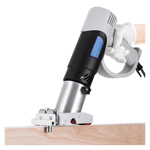 HFDTS Encoladora de Cantos portátil de Aire Caliente de 110 V con Pistola de Calor y guía de riel, Velocidad de Sellado de Cantos de 3 a 6 m/min y Ancho de Canto de 3,4 cm.