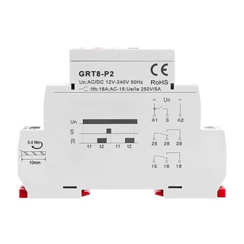 Relais temporisé de sortie d'impulsion GRT8-P module rail DIN 16A 240V