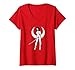 Donna Katana Black Girl Punk Goth Horror Fan Occult Donna Rocker Maglietta con Collo a V