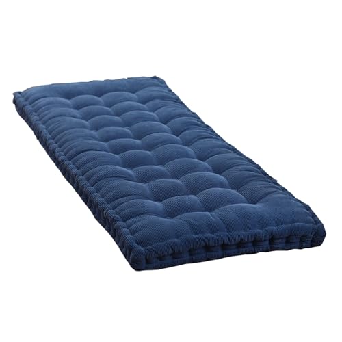 Garden Bench Cushion Outdoor Swing Pad Comfortable Seat Cushion for Hollywood Swing (Color: Blue 55 * 110cm)