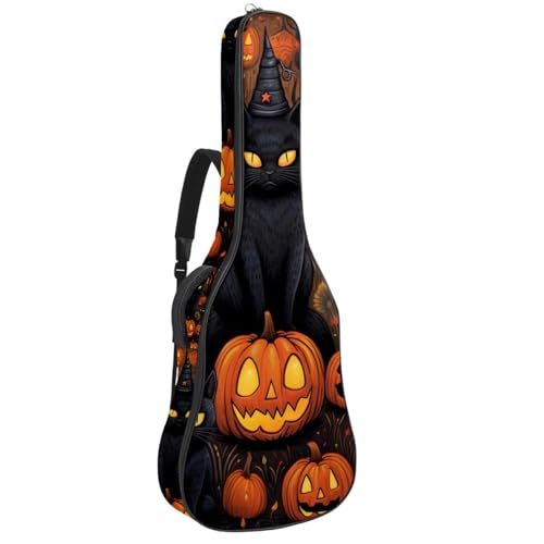 Sac pour guitare acoustique à motif citrouille avec 2 poches