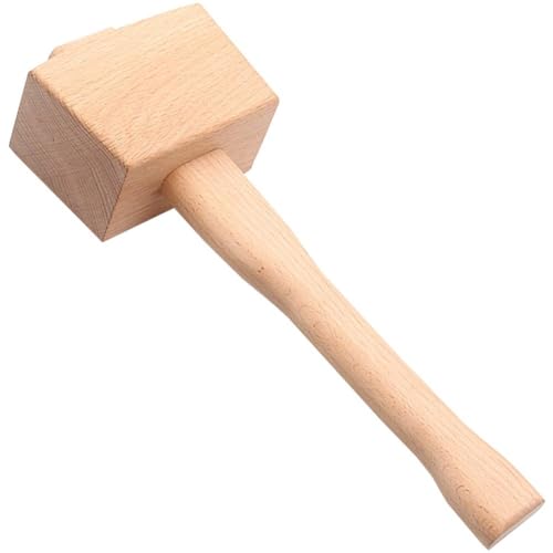 Zghhc Martillo De Madera De Haya para Carpintería, Martillo De Carpintero, Cabeza De Madera, Herramientas Manuales