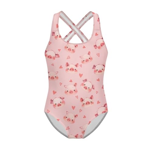 Image of Girls One Piece Swimsuit Teens Cross Back Summer Beach Wear for 5-14Y