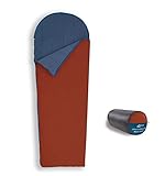 Litume -2°C Saco de Dormir de vellón de Terciopelo Ligero ultraconfortante, Saco de Dormir Repelente al Agua para climas cálidos y fríos, Bolsas de Camping sin