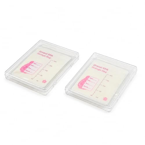 AFTNU Breast Milk Storage Space Saving Breast Milk Freeze Flat Freeze Flat Breastmilk Storage Breast Milk Freezer Storage Organizer Breastmilk Freezer Organizer (7.48 x 5.11 x 0.67 in 2 Pack)