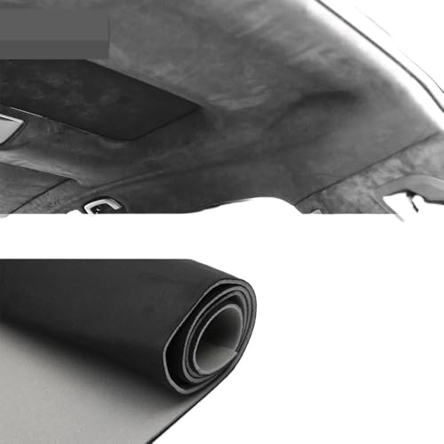 Tissu Ciel de Toit Voiture pour Réparer la Garniture Décollée : Kit Daim et Mousse 162x152cm