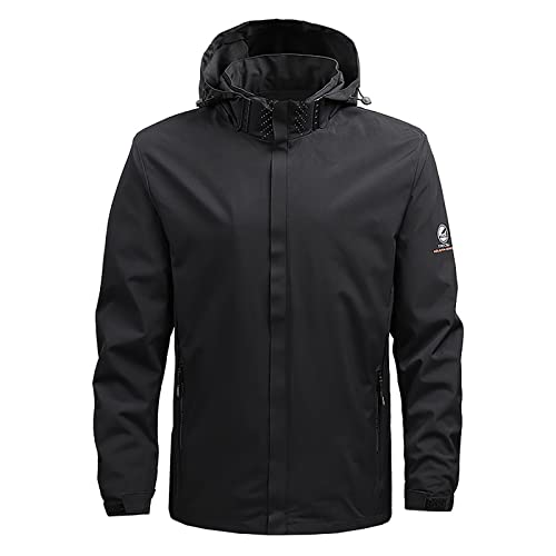 Veste d'hiver homme style baseball noir solide veste volante zippée