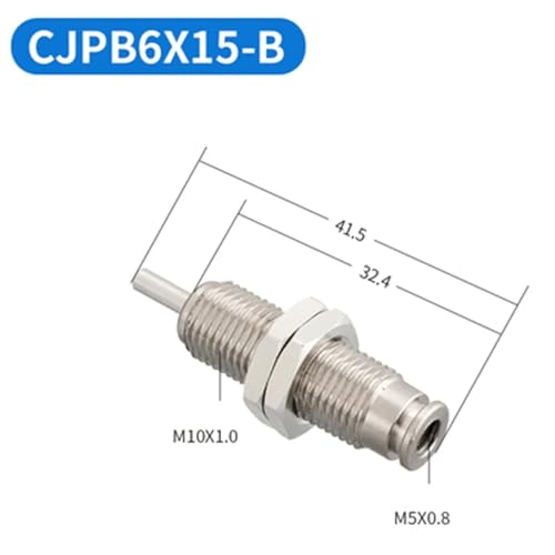 Cilindro neumático de aguja de acción simple CJPB CJPB6x15-B de 1 pieza 3