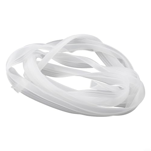 Yuanpgky Striscia di guarnizione per porta in gomma siliconica da 2m per 6/8/10/12mm Guarnizione impermeabile per porta scorrevole in vetro del bagno, Trasparente(12mm)