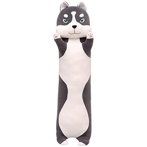 Almohada de Peluche de Perro Husky Suave de 70Cm Cover
