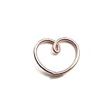 Handmade Rose Gold filled Heart Earring Daith Heart Ring Single 1(one) Piece Pendiente en forma de corazon