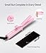 FARERY Travel Size Mini Curling Iron 3/4 Inch, Dual Voltage Travel Curling Iron for Short Hair with 3 Adjustable Temp, Auto-Off, Ceramic Mini Hair Curler Infused Keratin & Argan Oil, with Storage Bag