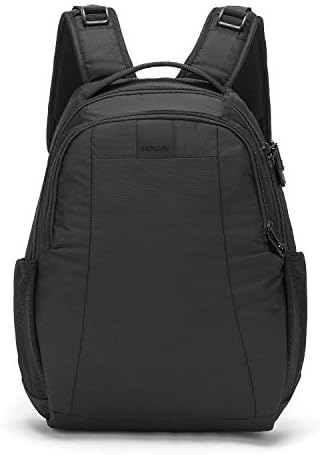Pacsafe Metrosafe LS350 15 Liter Anti Theft Laptop Daypack / Backpack - with Padded 13" Laptop Sleeve, Adjustable Shoulder Straps, Patented Security Technology, Black
