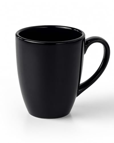 Image of Glossy Black Porcelain 285 ml Coffee /Tea Mug 1- Piece for Hot, Cold Coffee, Milk, Tea, (Black)