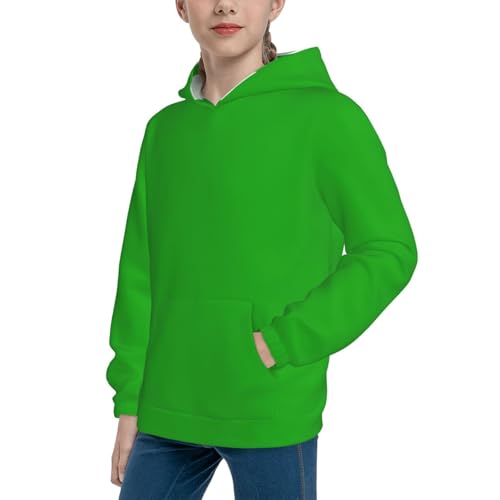 Green Kid Hoodies Boys Sweatshirts Girls Pullover with Pocket2