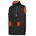 Suntric Gilet Riscaldato Uomo Donna, 3 Temperatura, Ricarica USB, Doppio Controllers per Stomaco, Collo e Schiena, Giubbotto Riscaldato Lavabile per Moto, Campeggio, Trekking All'aperto Inverno, L