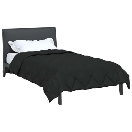 Couette d'été microfibre régulation température noire anti-acarien 220 x 155 cm - 3