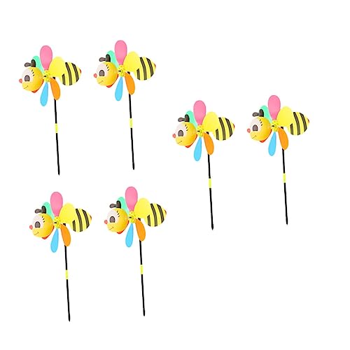 Toyvian 6stücke Pack Garten-windräder Mit Bienenmotiven Windspiele Für Rasen Party-Dekoration Kinderspielzeug Wetterfeste Outdoor-Garten-Dekoration