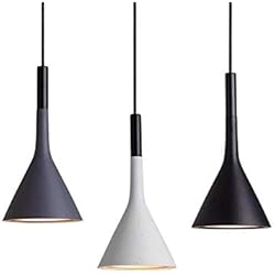 Lamparas Colgantes Conforama Gdtime Lámpara colgante E27 Moderna lámpara de techo Lámpara de aluminio para sala de estar Dormitorio Oficina Restaurante Cafe Bar Hotel Lámpara Comedor (Gris)