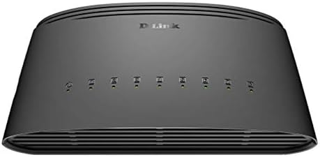 D-Link DES-1008D 8-Port Fast Ethernet Unmanaged Desktop Switch, Hub, Internet Splitter, Fanless, Plug and Play - UK Model