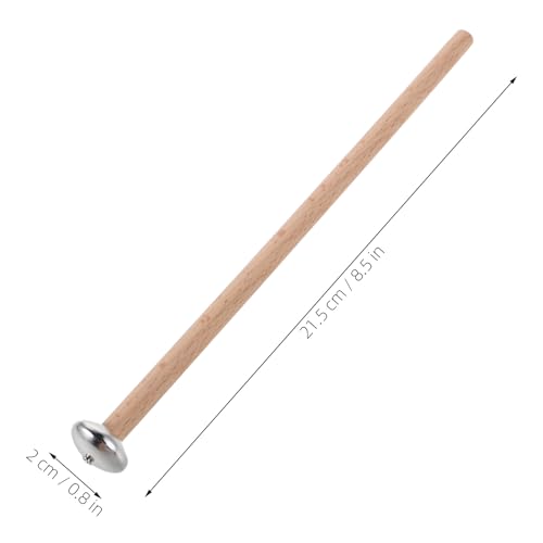 1 par de baquetas para glockenspiel de mango corto con cabeza metálica para xilófono miniatura 2