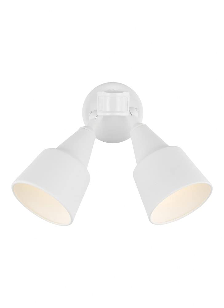 generation lighting 2-light traditional outdoor wall flood light white 8560702pm-15, outdoor lights make charming wall lamps for outdoor decor, wall light fixture uses standard or led light bulb
