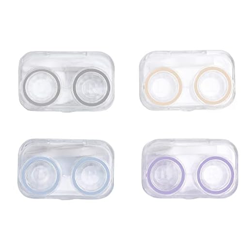 4 PCS Contact Lens Cases, Colorful Contact Lens Container Holder, Outdoor Portable Mini Contact Lens Soak Storage Kit for Travel & Home
