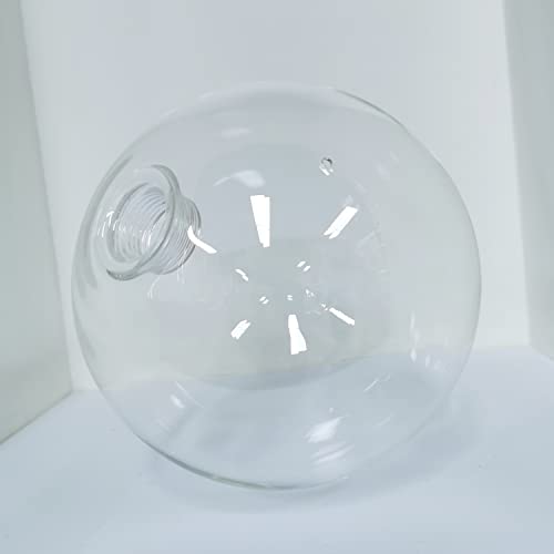 Image of KCO Lighting Clear Glass Globe Shade Replacement Bubble Glass Lampshade Cover for Light Fixtures Wall Sconces Chandelier Pendant Light, 7.9 inch Diameter