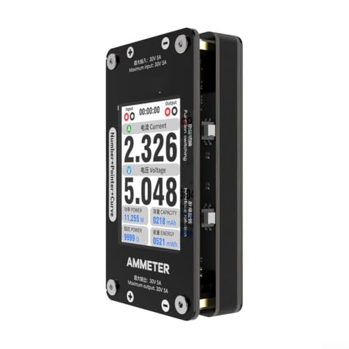 Amperímetro digital, medidor de voltaje de corriente CC, pantalla en tiempo real de 0-30 V 0-5 A para reparación y pruebas de teléfonos móviles
