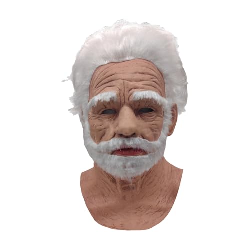 Masque Halloween effrayant grand-père réaliste en latex pour adulte pour bal masqué