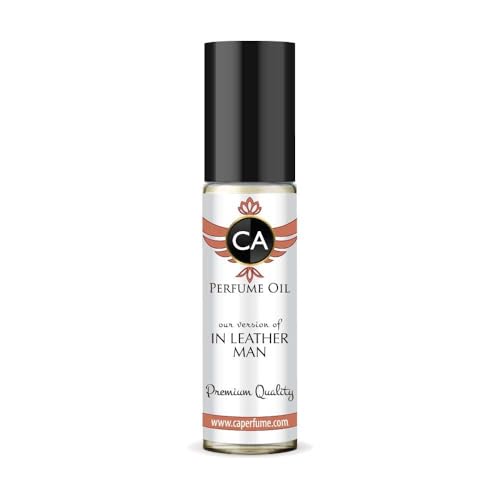 CA Perfume Impression of In Leather Man for Men Fragrance Oil Aromatic Fruity Scent Long Lasting Cologne for Men Travel Size TSA Ready Mini Parfum Body Oil Roll-on 0.33 Fl Oz 10ml
