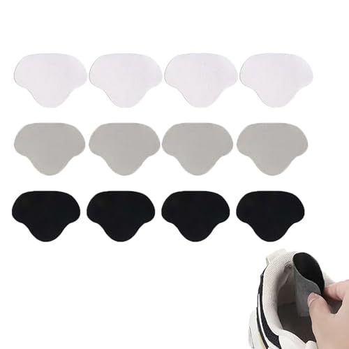 Mirhua 靴かかと補修 修理 内側 シール パッチ かかと 靴のかかととサイドの穴防止インサート、スニーカー、革靴、ハイヒール用の粘着式靴のかかとプロテクター トリミング可能 かかとすり減り防止 補修シート 踵保護 6足12個入り