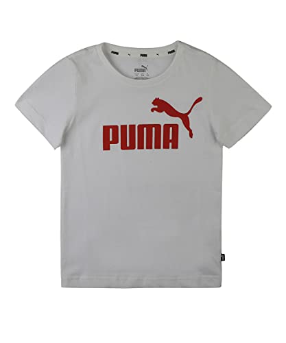 Image of Puma Boy's ESS Logo Tee B, White, 4-5 Years